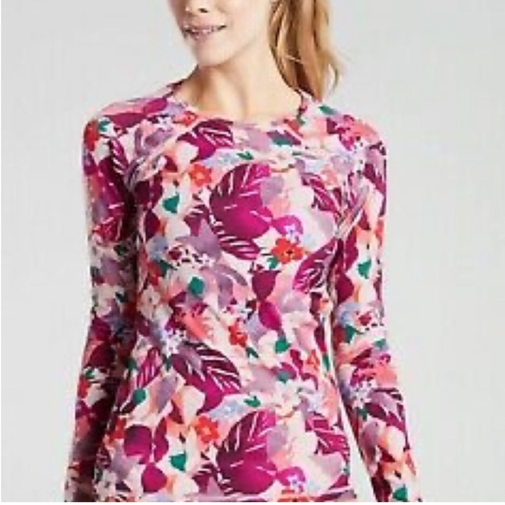 Athleta Daybreak Floral Rash Guard UPF 50+
Medium